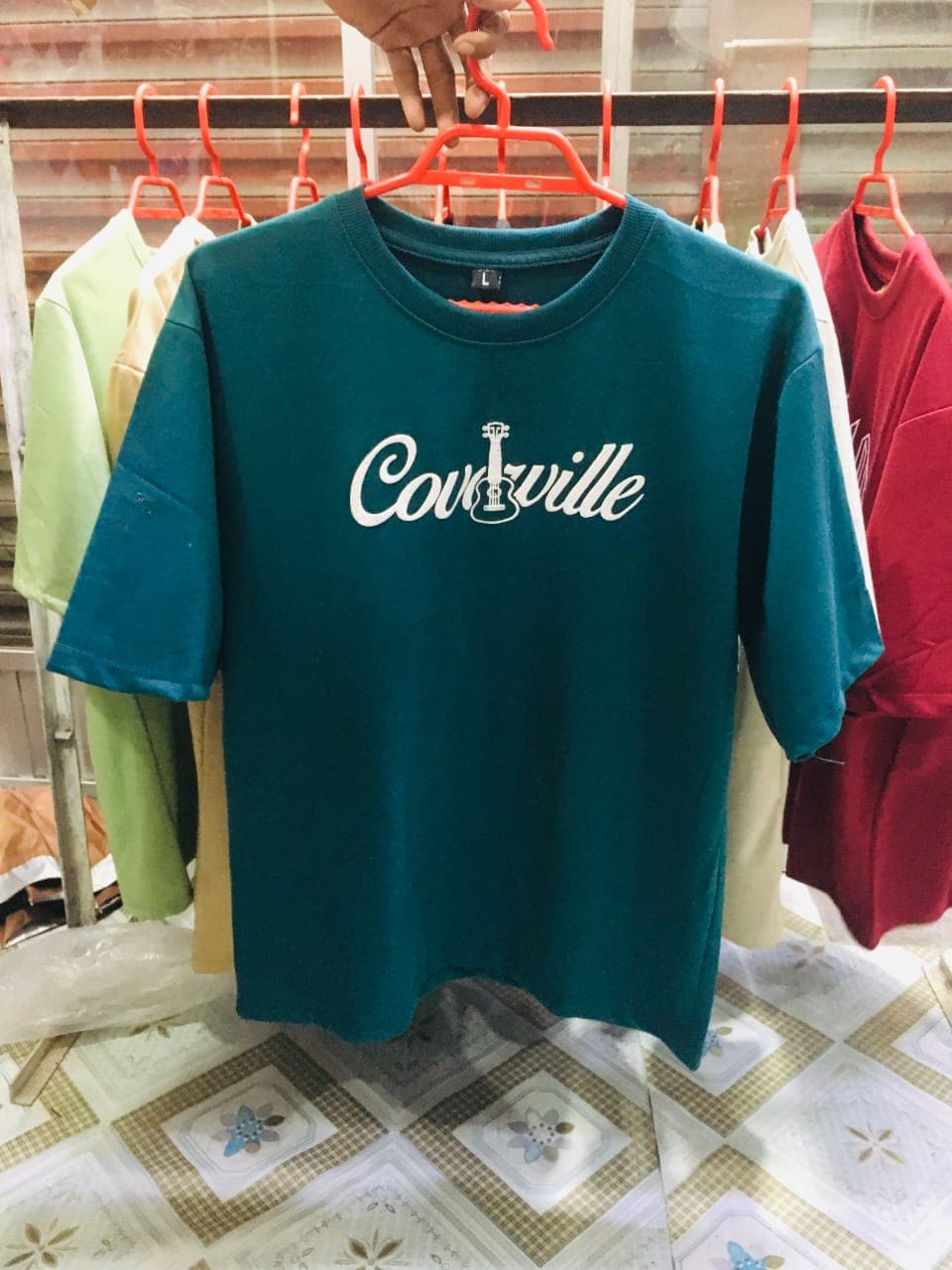Premium Drop Shoulder T-Shirt Deep Teal — হাই-কোয়ালিটি প্রিন্ট ও সেলাইয়ের ডিটেইল | Gentlore