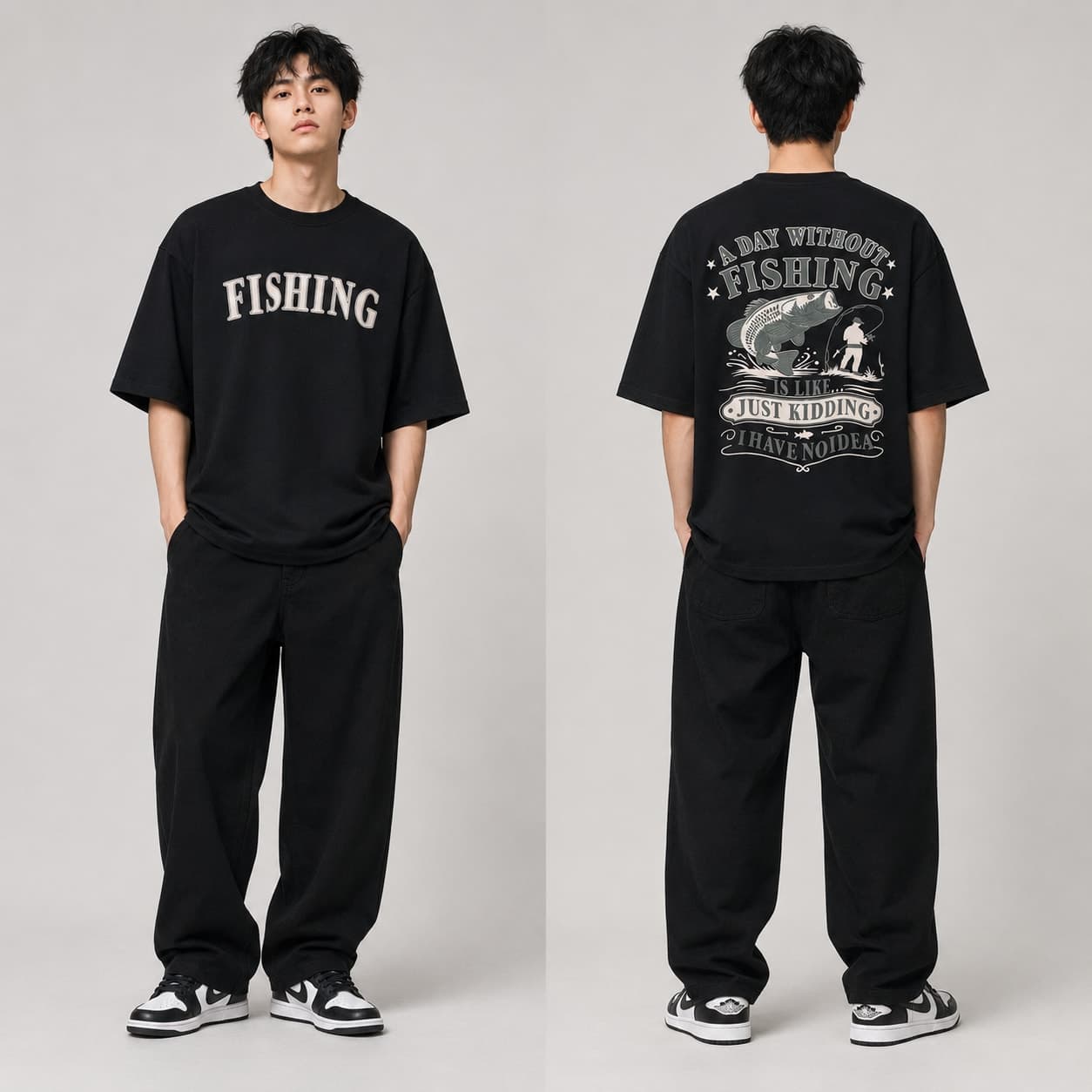 Premium Drop Shoulder T-Shirt Black — GENTLORE | Gentlore